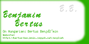 benjamin bertus business card